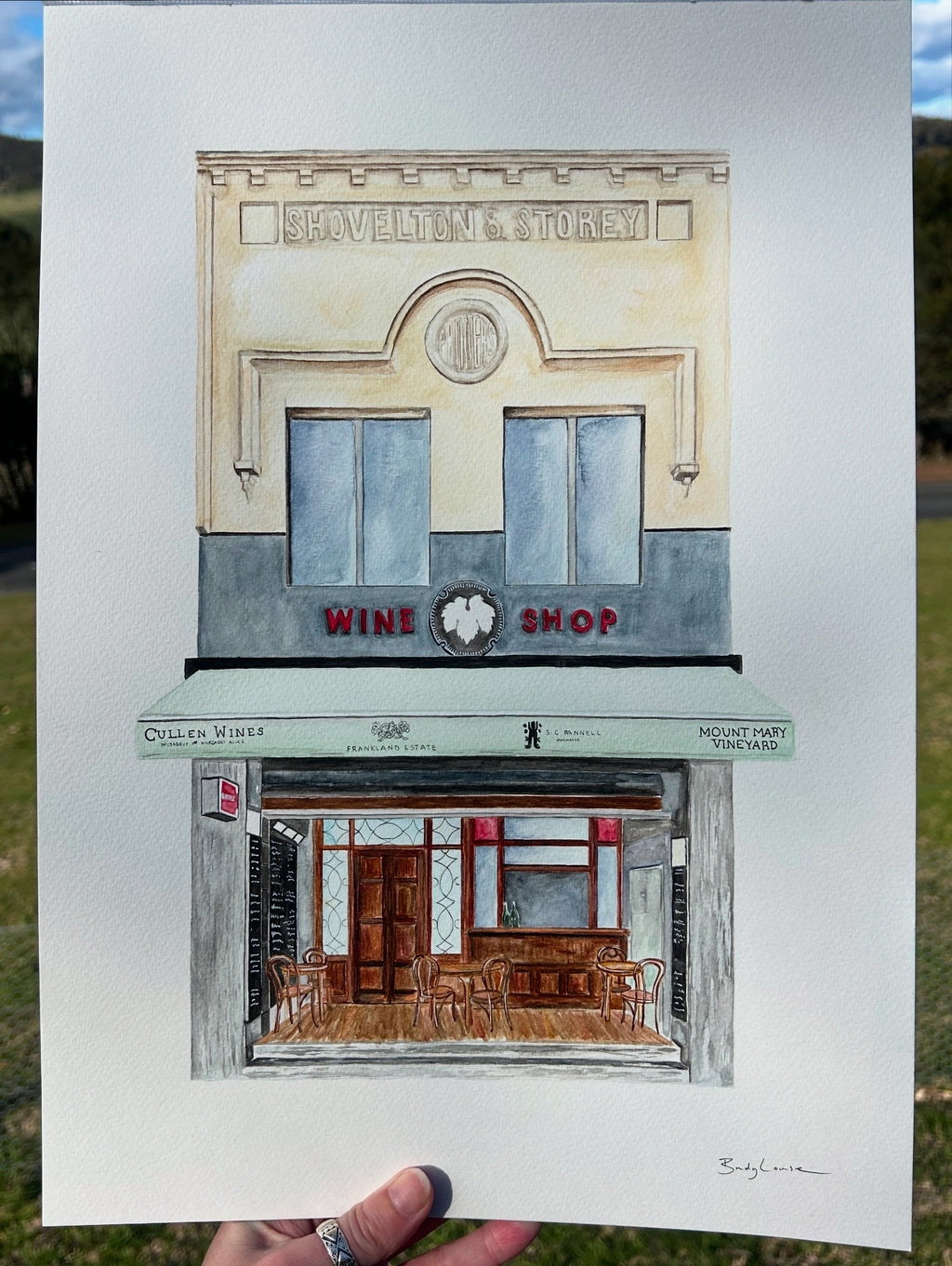 Custom watercolour first date, first home, wedding venue, anniversary painting