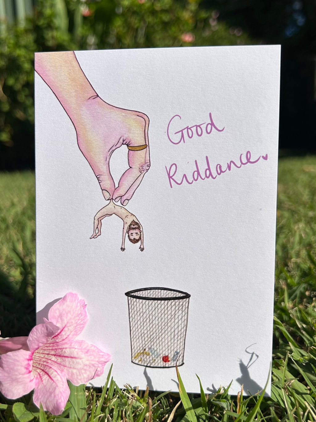 'Good Riddance' Break up greeting card