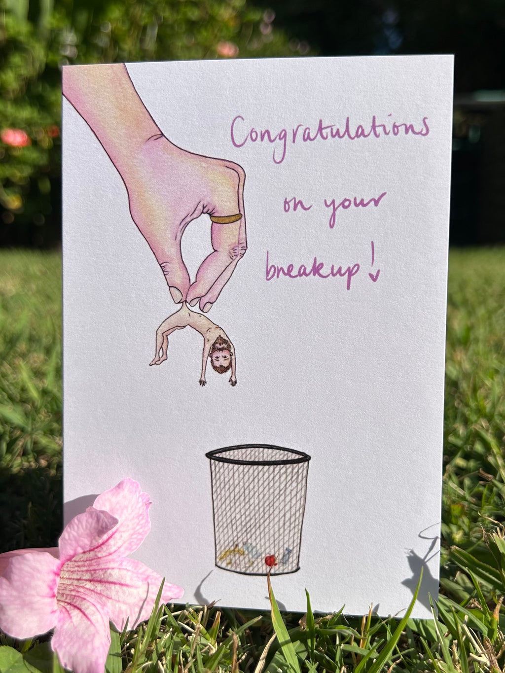 'CONGRATULATIONS ON YOUR BREAKUP' Break up greeting card
