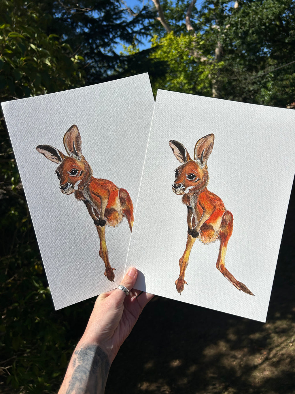 'Milly' kangaroo prints